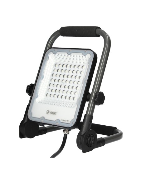 Proyector aluminio LED con soporte móvil 30W 6500K IP65 Gris