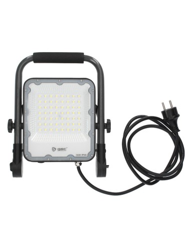 Proyector aluminio LED con soporte móvil 30W 6500K IP65 Gris