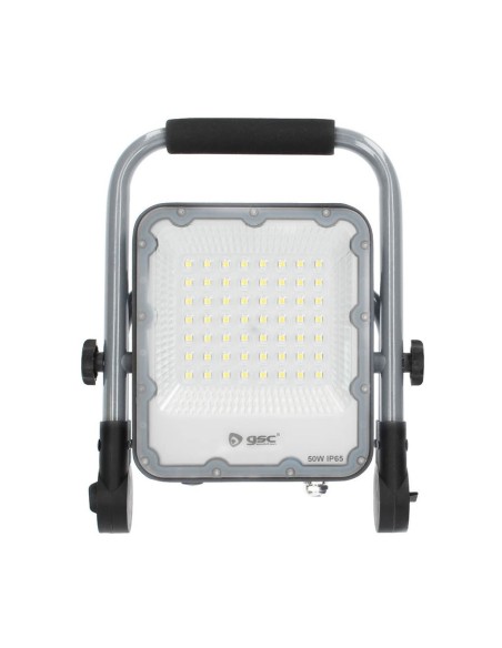 Proyector aluminio LED con soporte móvil 50W 6500K IP65 Gris