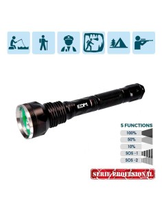 *ult.unidades* linterna tubular 3 leds t6 30w 2400lm 5 funciones. alcance 1000m. edm