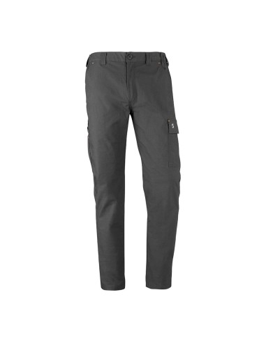 Pantalón multibolsillo elástico road gris, talla xl