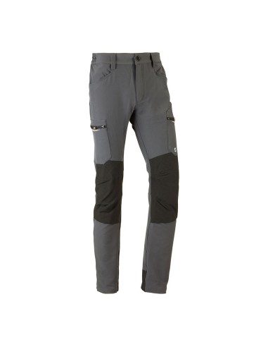 Pantalón multibolsillo elástico dynamic gris, talla l