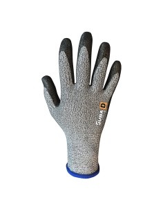 Guante de poliéster / elastano palma poliuretano, resistente al corte t-9