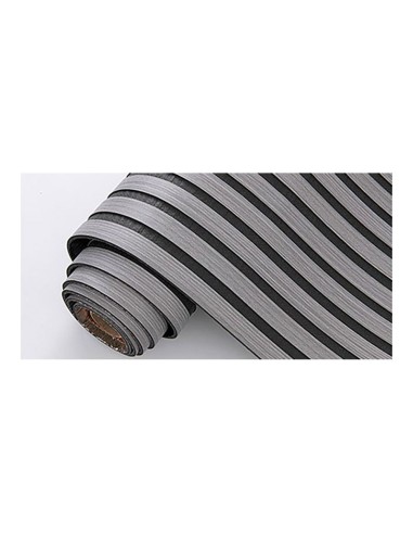 Revestimiento autoadhesivo 3d, color roble gris con fondo de fieltro gris antracita, rollo de 58 x 300 cm