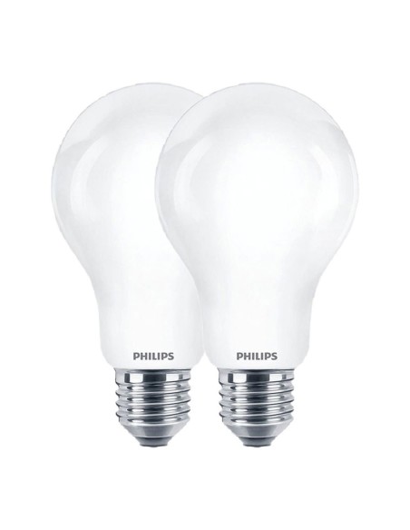 Bombilla estándar led e27, 10,5 w, 1521 lm, 4000k, luz día, 2 uds