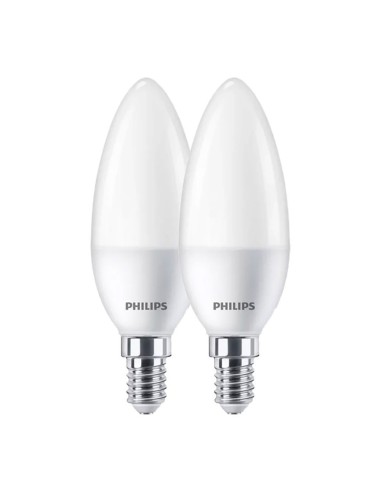 Bombilla vela led e14, 7w, 806 lm, 2700 k, luz cálida, 2 uds