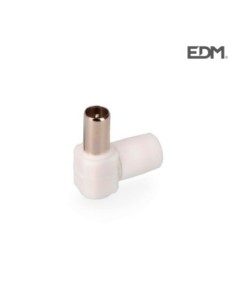 CLAVIJA TV ACODADA 9,5 mm. MACHO RETRACTILADO