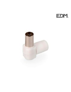 BASE AEREA TV ACODADA 9,5 mm. HEMBRA RETRACTILADO