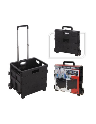 Trolley plegable de aluminio 38 x 36 x 30 cm