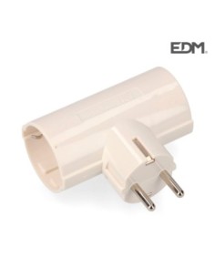 CLAVIJA DOBLE CON BAQUELITA T-TL 16 A 250 V EDM