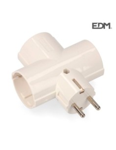 CLAVIJA TRIPLE CON BAQUELITA T-TL 16 A 250 V EDM