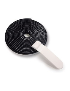 Cinta adhesiva para malla mosquitera en fibra de vidrio y aluminio, adaptable, color negro, 500 cm