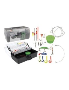 CAJA CON ACCESORIOS DE PESCA BASICOS