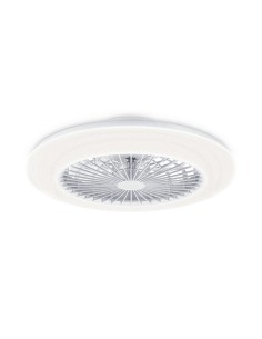 Ventilador de techo, led 3 cct, dc 25 w + led 60 w, modelo amigo, blanco con difusor opal, ø57,5 cm