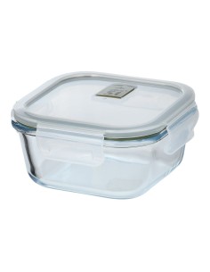 Fiambrera hermética cuadrada borosilicato, experto, 520 ml, 13,8 × 13,8 × 7 cm