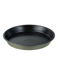 Molde redondo de acero al carbono, para horno, experto, verde oliva, ø25 x 3 cm