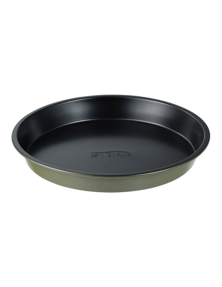 Molde redondo de acero al carbono, para horno, experto, verde oliva, ø25 x 3 cm