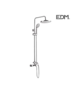BARRA BAÑO CON MONOMANDO, ROCIADOR SUPERIOR, FLE O Y MANGO DE DUCHA EDM