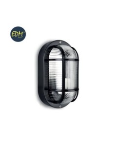 APLIQUE IP54 OVAL NEGRO 1 E27 40W 20 11,3 CM MOD. OVALO TARRAGONA Ø27 CM