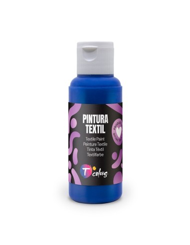 Pintura textil azul ultramar , 80 ml