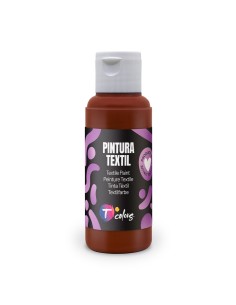 Pintura textil marrón, 80 ml