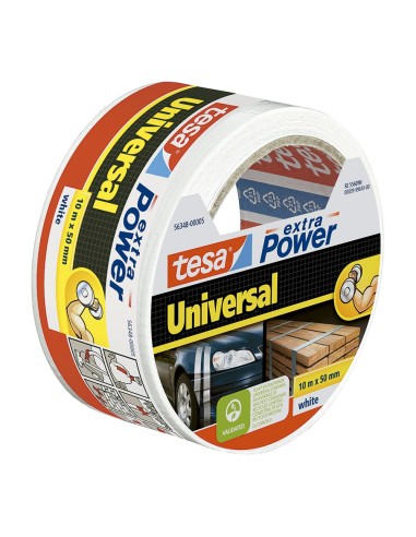 Cinta americana extra power universal blanca, 50 mm x 10 m