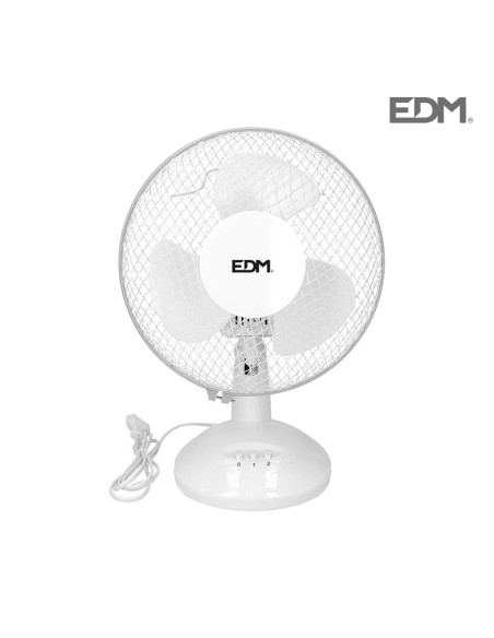 VENTILADOR DE SOBREMESA BLANCO 25W Ø ASPAS 23 CM EDM