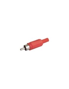 CONECTOR MACHO RCA PLASTICO ROJO