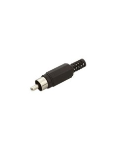 CONECTOR MACHO RCA PLASTICO NEGRO