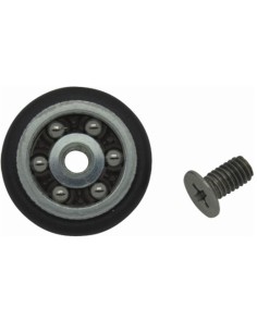 RUEDA CON RODAMIENTO MAMPARA 20mm NEGRO (C-TORNILLO)