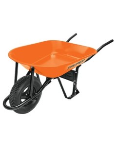 Carretilla 65L metálica, llanta neumática, 580Kg