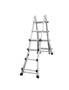 ESCALERA IND.MULT TIJERA 6+6 PELD. TELESC ALU NIVEL