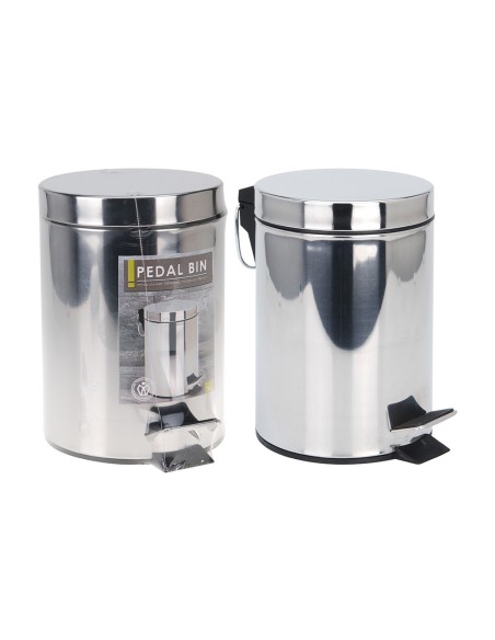 PAPELERA DE ACERO INO .   CON PEDAL 3L