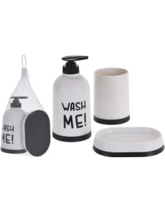 JUEGO DE ACCESORIOS DE BAÑO   MODELO "MENSAJE