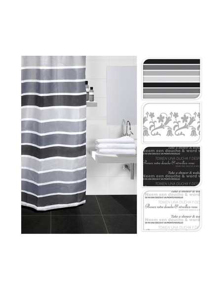 CORTINAS DE DUCHA   180 180CM   MODELOS SURTIDOS