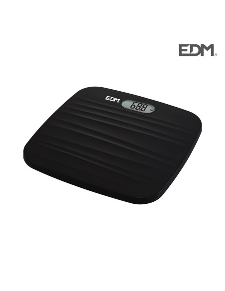 BASCULA BAÑO DIGITAL BASE RUGOSA NEGRA MA . 180KG EDM