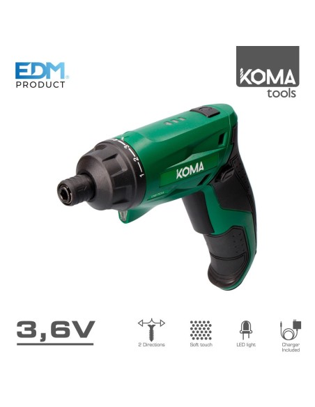 ATORNILLADOR   A BATERIA   LITHIUM ION   3,6V   EDM