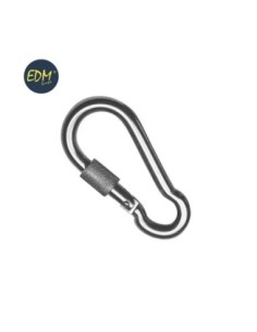 MOSQUETON BOMBERO ZINCADO CON SEGURO 9CM Ø9MM