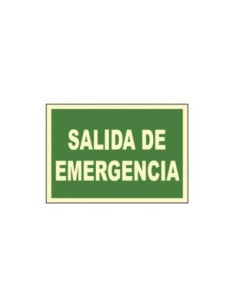 CARTEL SEÑAL SALIDA DE EMERGENCIA 30 21CM