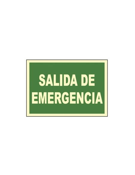 CARTEL SEÑAL SALIDA DE EMERGENCIA 30 21CM