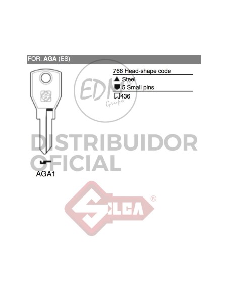LLAVE ACERO AGA1 AGA