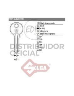 LLAVE ACERO AB1 ABUS CIDL