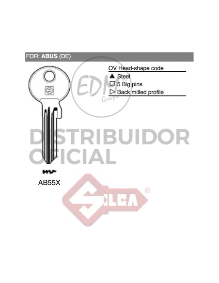 LLAVE ACERO AB55  ABUS