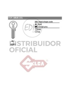 LLAVE ACERO AB51 ABUS