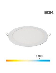 DOWNLIGHT LED EMPOTRABLE 20W LUZ FRIA 6.400K 1500 LUMENS BLANCO EDM