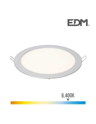 DOWNLIGHT LED EMPOTRABLE 20W LUZ FRIA 6.400K 1500 LUMENS CROMO MATE LUMECO