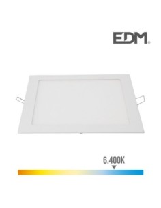 DOWNLIGHT LED CUADRADO 20W 1500LM  22 22CM MARCO BLANCO 6.400K