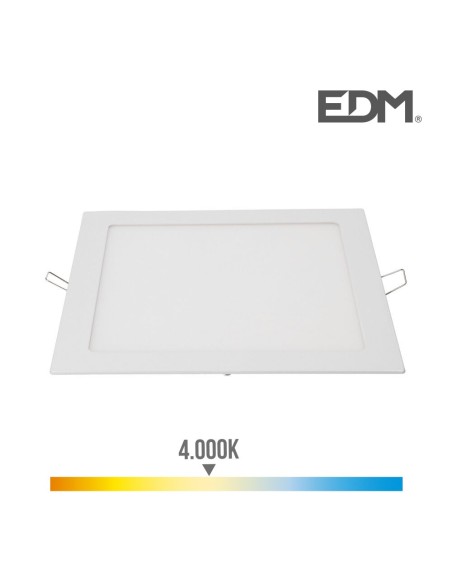 DOWNLIGHT LED CUADRADO 20W 1500LM 22 22CM MARCO BLANCO 4.000K  LUMECO