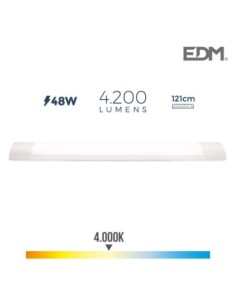 REGLETA ELECTRONICA LED 48W 121CM 4.000K LUZ DIA 4200 LUMENS EDM