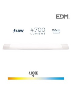 REGLETA ELECTRONICA LED 48W 150CM 4.000K LUZ DIA 4700 LUMENS EDM